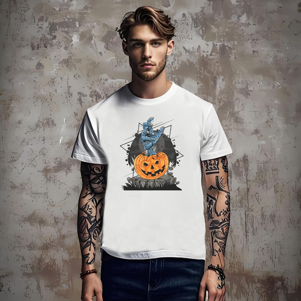 New Designer Men Tees halloween Street wear Hip Hop 100% Cotton 230g Clothings Breathable Short Sleeve Comfortable T-Shirts for Men DIY Printed