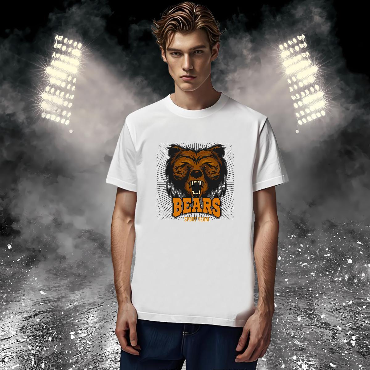 New Designer Couples T Shirts bear Street wear Hip Hop 230g 100% Cotton Tops Tees Crew Neck Breathable Comfortable T Shirts Men DIY