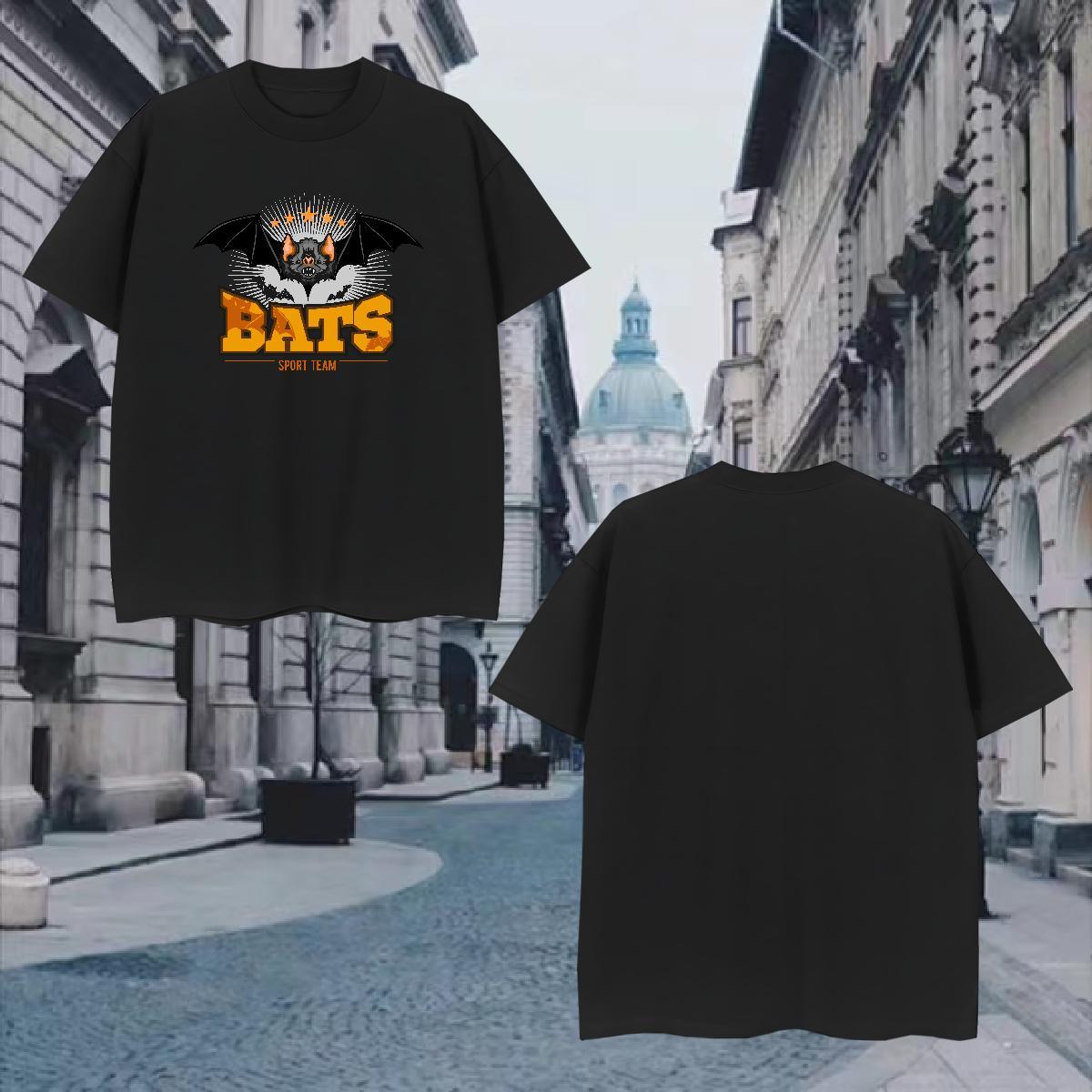 Brand Mens T Shirts bat Crew Neck Breathable Anime Printing Street White Plus Size 100% Cotton 230g Mens Tshirts Customized Tee Shirt