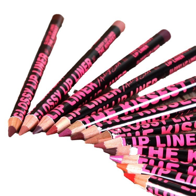 Waterproof Midnight Cool Black Lip Liner for Decorative Nude Color Lips
