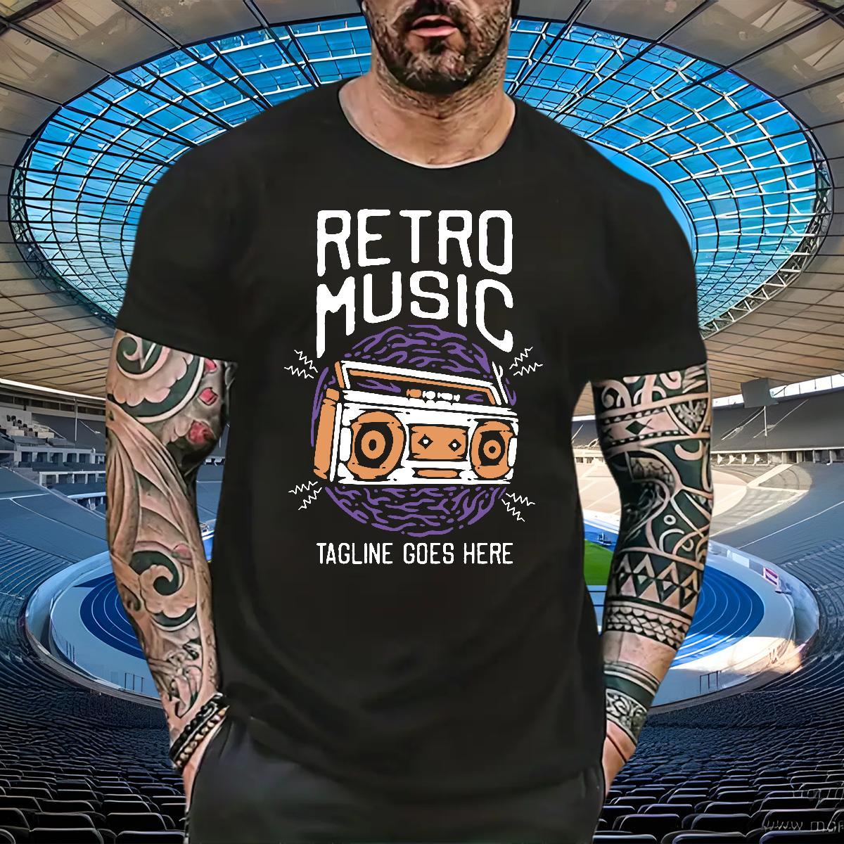 TOP Quality Mens Tshirts Street 230g 100% Cotton Custom Printing Pure Cotton radio T shirt Fashion New Top Tees