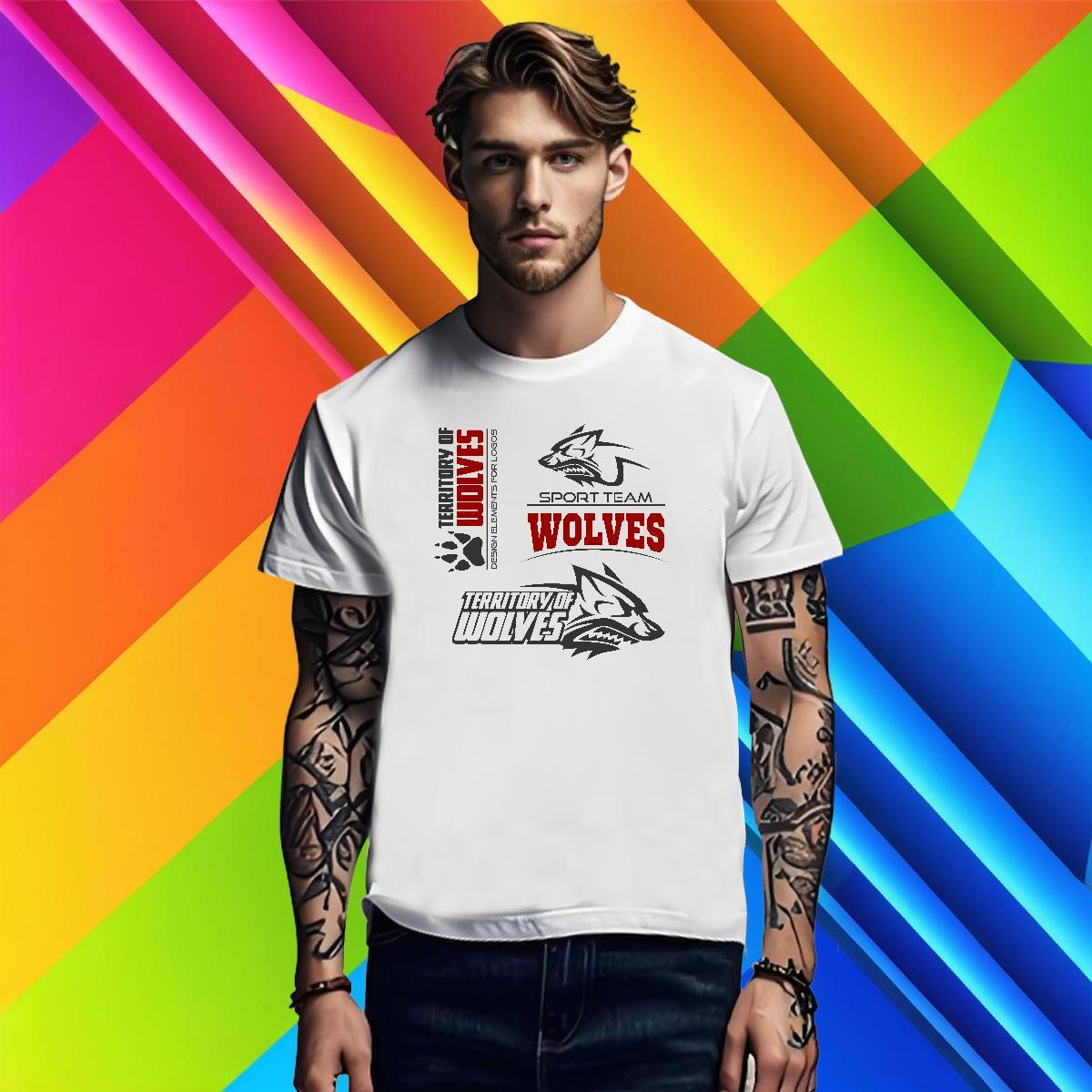 Customized Tshirt for Man Woman wolf Outdoor 100% Cotton 230g Tops Breathable Crew Neck Loose T Shirt For Man Skull