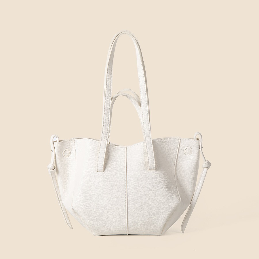2024 New PU Soft Leather Pleated Large Capacity Commuter Tote Versatile Handbag Women's Luxury Single Shoulder Bag
