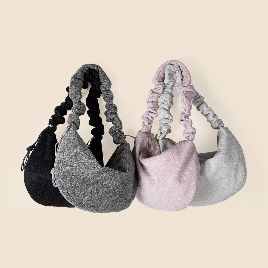 Drawstring pleated casual new large capacity dumpling summer high-end sense niche shoulder crossbody bag women's versatile