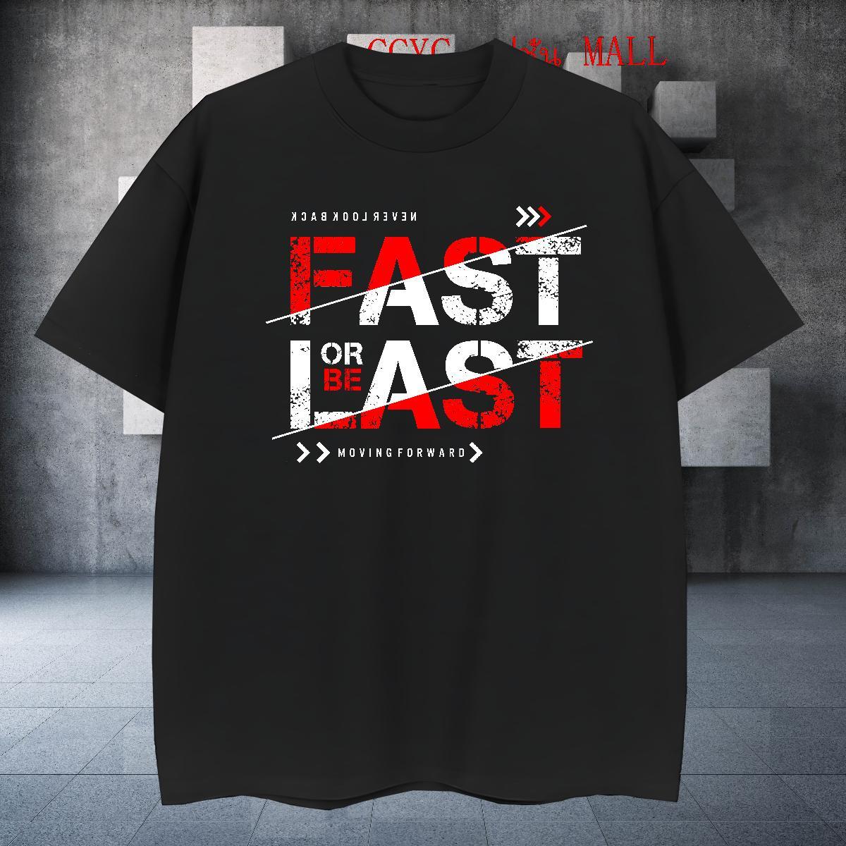 Loose Fit fast T Shirt For Man Spring Summer Men Clothes T-Shirt 100% Cotton 230g Custom Breathable Short Sleeve Anime Print Tops