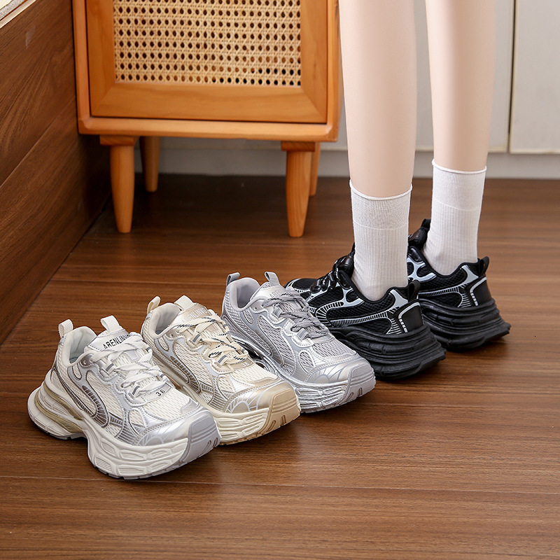Ddmysports Autumn New Korean Version Breathable Dad Instagram Student Casual Thick Soled Running Shoes For Women BL OUTDOOR