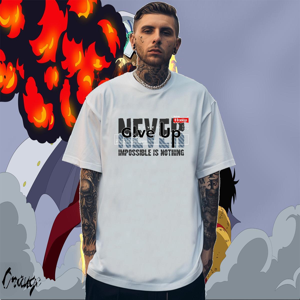 Cool Tshirts Summer Casual 230g Cotton Custom Print Plus Size Short Sleeve Soft letter T Shirts Men DIY Customized Tops Tees