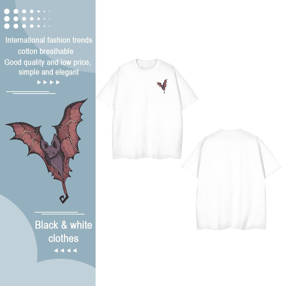 Free Shipping Couples T Shirts bat Hip Hop 230g Cotton Clothings Short Sleeve O-Neck Classic T-Shirts for Men Custom Cartoon