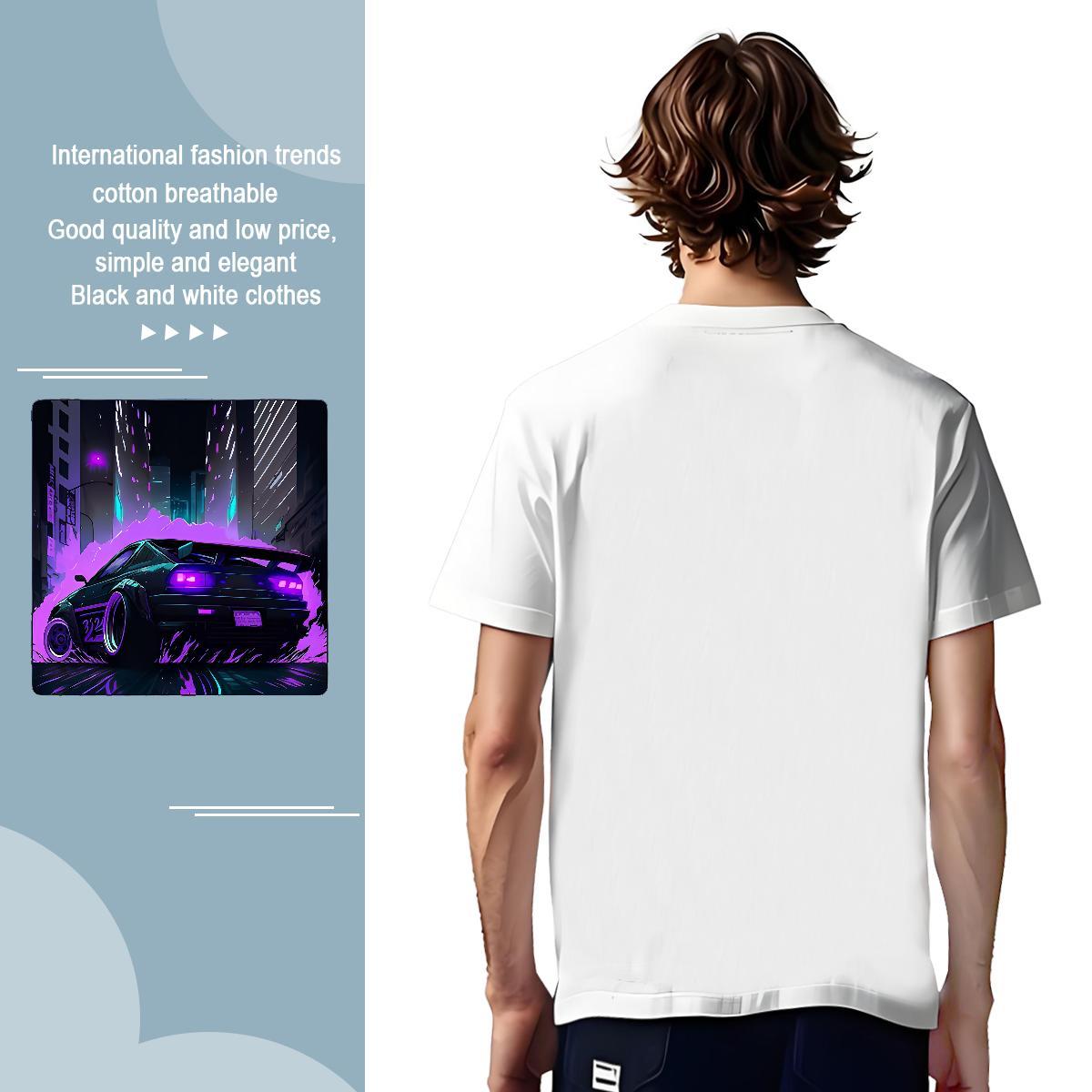 Designer beach 230g Pure Cotton Men Tees Spring Summer O Neck Short Sleeves T-Shirts for Men Classic Casual Anime Print Polos
