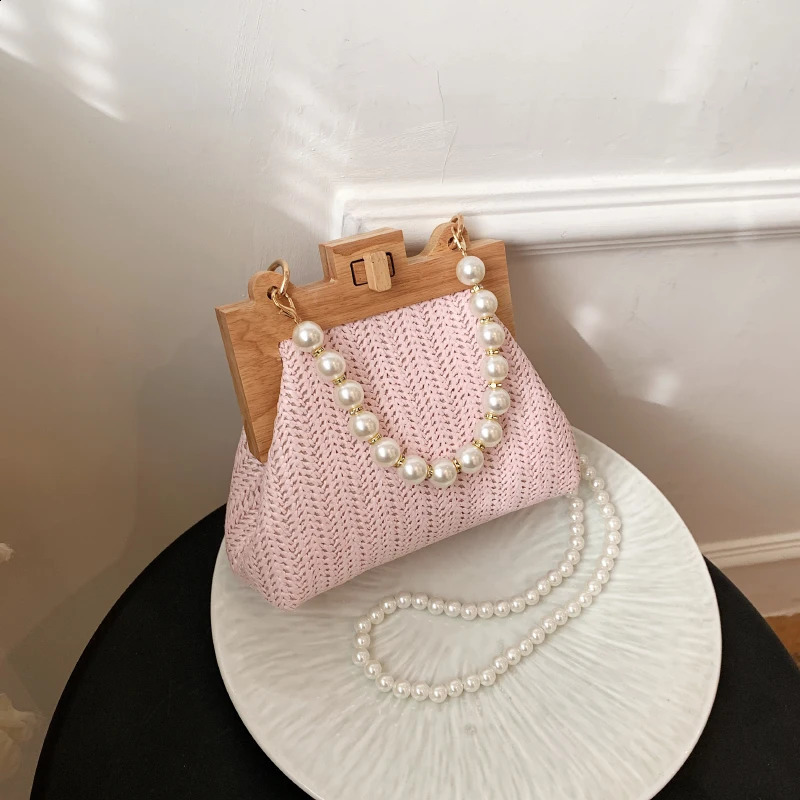 n Straw Clip Shoulder Crossbody Bags for Women Handbag and Purse 2023 Trendy Ladies Casual Tote Bag High Quality 240819