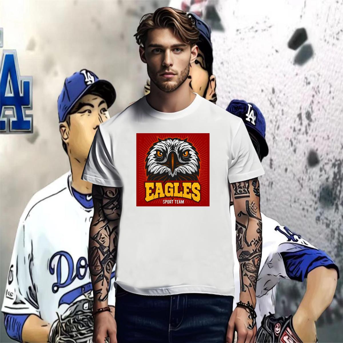 Free Shipping Couples T Shirts eagle Casual Daily Wear 230g Cotton Tops Shirt Breathable Short Sleeve Soft T shirt Customized Print