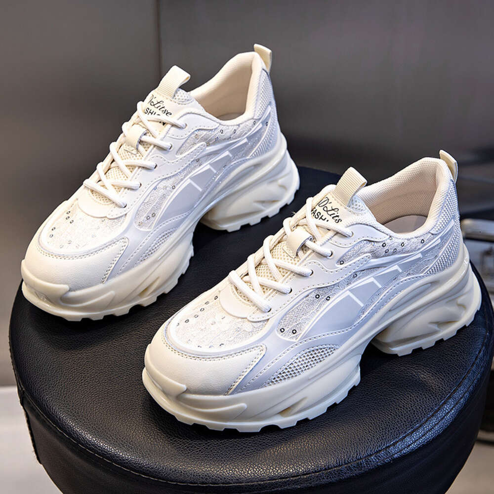 Ddmysports Absorbing Film Sole Dad Autumn New Genuine Leather Running Black Sports Shoes Women S Trend OUTDOOR