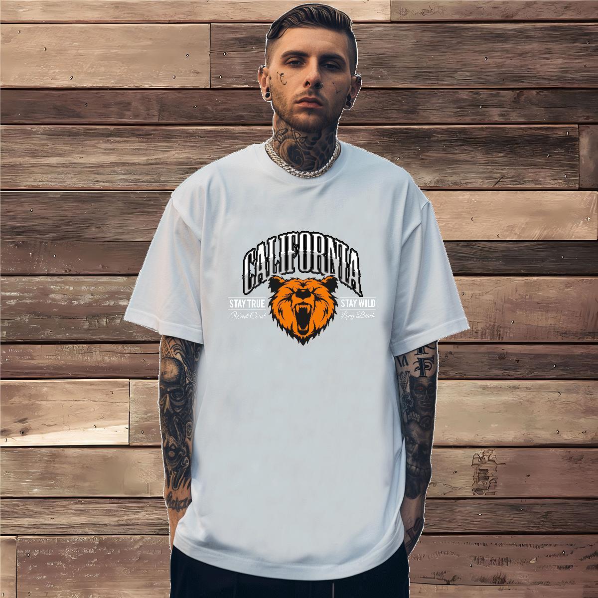 Soft T-Shirts animal Crew Neck Home Outdoor Custom Anime 100% Cotton 230g Tshirt for Man Woman Designer Fashion Clothings