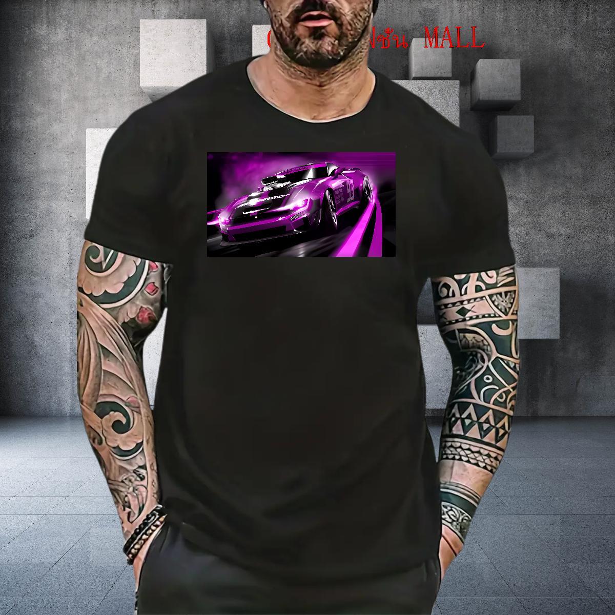 Loose Fit Men Clothes T-Shirt Street Wear 230g 100% Cotton Plus Size Custom Breathable Short Sleeve car Men T Shirts Factory Direct Polos