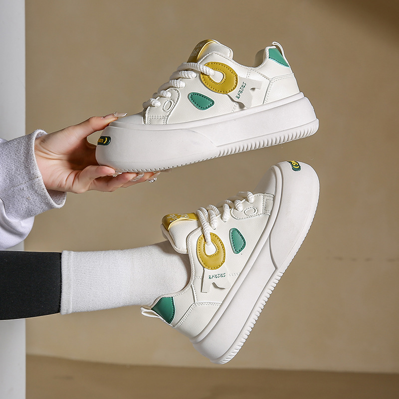 Ddmysports Little White Female Spring New Student Korean Edition Instagram Trendy Versatile Thick Sole Board Sports And Casual Shoes K OUTDOOR