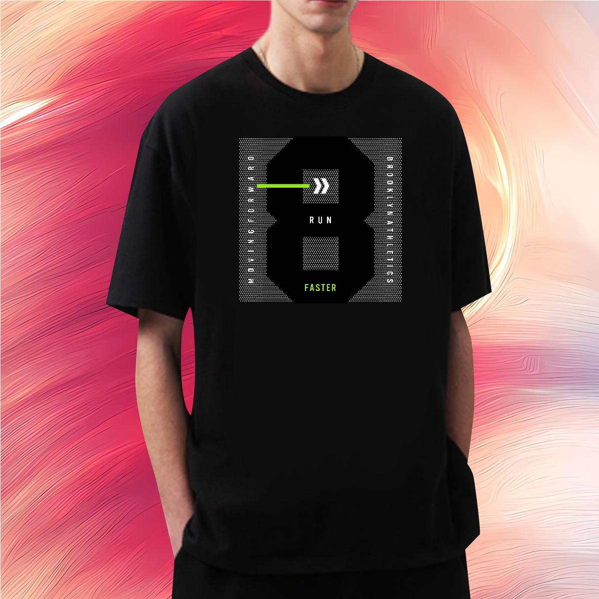 Designer 8 230g 100% Cotton Men Clothes T-Shirt Beach Pure Cotton T Shirt For Man Designer Fashion Plus Size Custom Tees