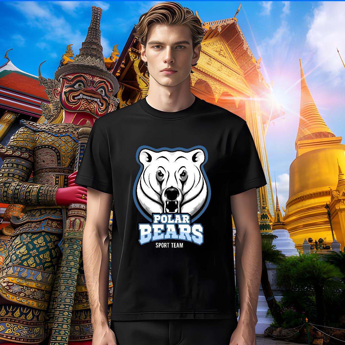 Loose T Shirts Men bear Breathable Crew Neck Sports Casual Custom Print Oversized 230g Cotton Men Tops Tees 2024 New Top Tees