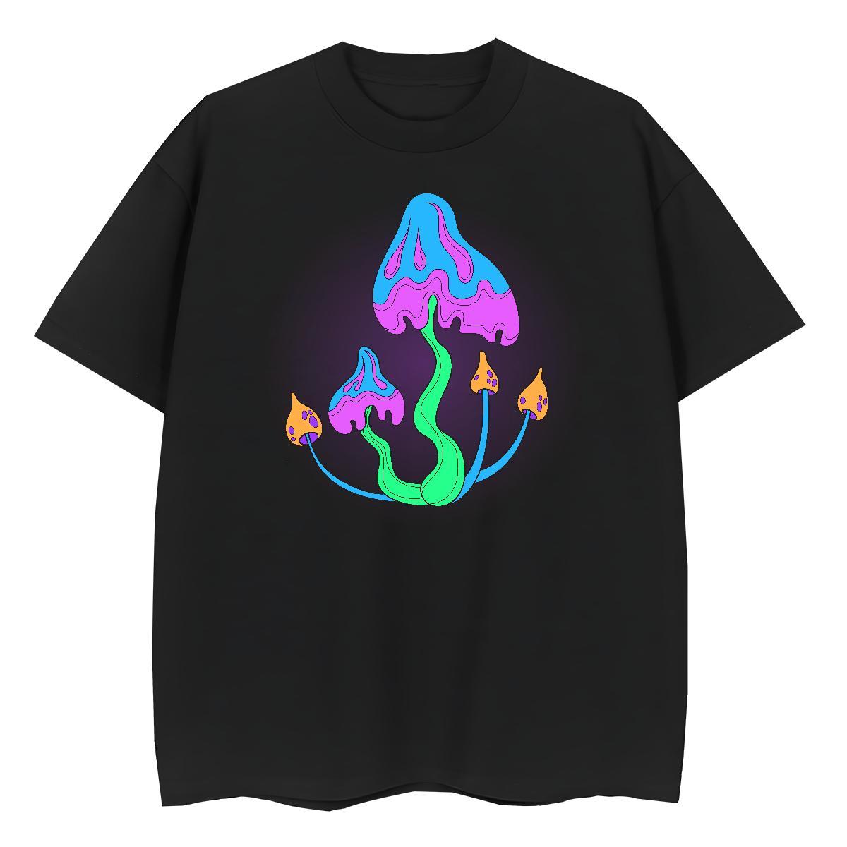 2024 Designer Mens Tshirts mushroom Street Casual 100% Cotton 230g Clothes Breathable Crew Neck High Quality T-Shirts for Men Anime