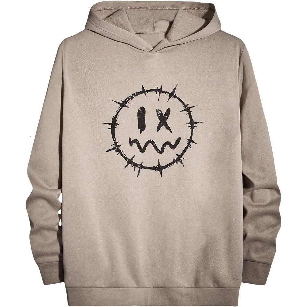 Hoodie for Mens Womens Cartoon Graphic Hoodies Drop Shoulder Drawstring Pullover Hoodie Sweatshirts Hoodies sweatshirt pullover jacket Long sleeve