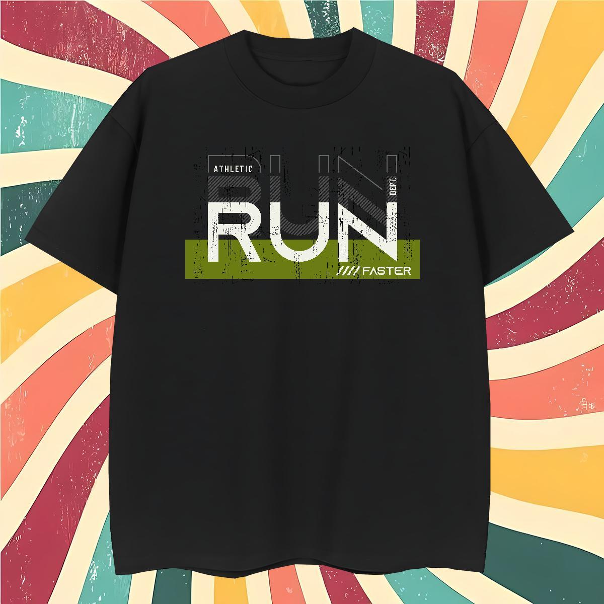 Classic run 100% Cotton 230g Mens Tshirts Casual Daily Wear Short Sleeve O-Neck T-Shirts Fashion Designer Anime Print Tops Tees