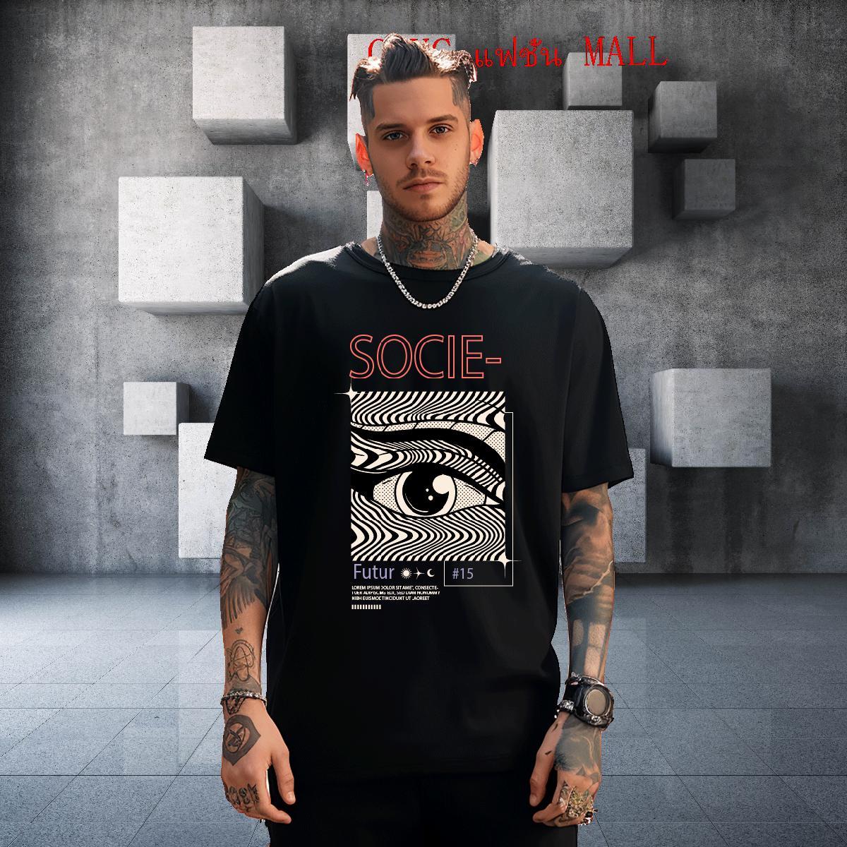 Unisex Men Tshirts Spring Summer 230g Cotton DIY Anime Breathable Soft eyes Men T Shirts Wholesale Tops Tees
