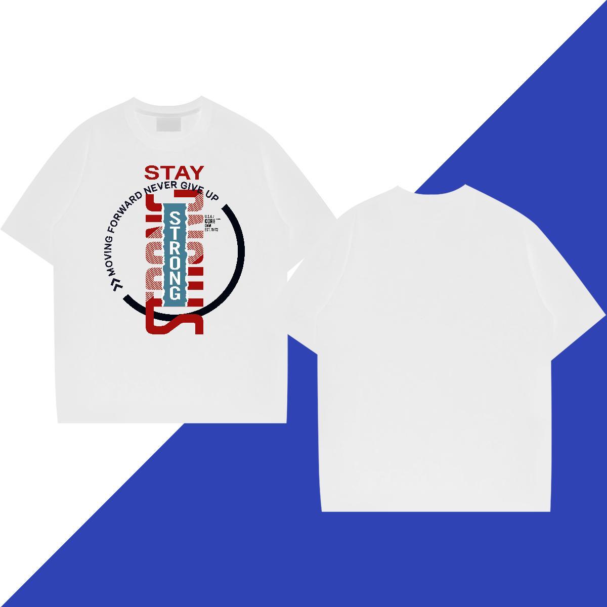 High Quality Tshirt for Man Woman Daily Wear 100% Cotton 230g DIY Printed Short Sleeve O-Neck letter T Shirt For Man 2024 New Tops