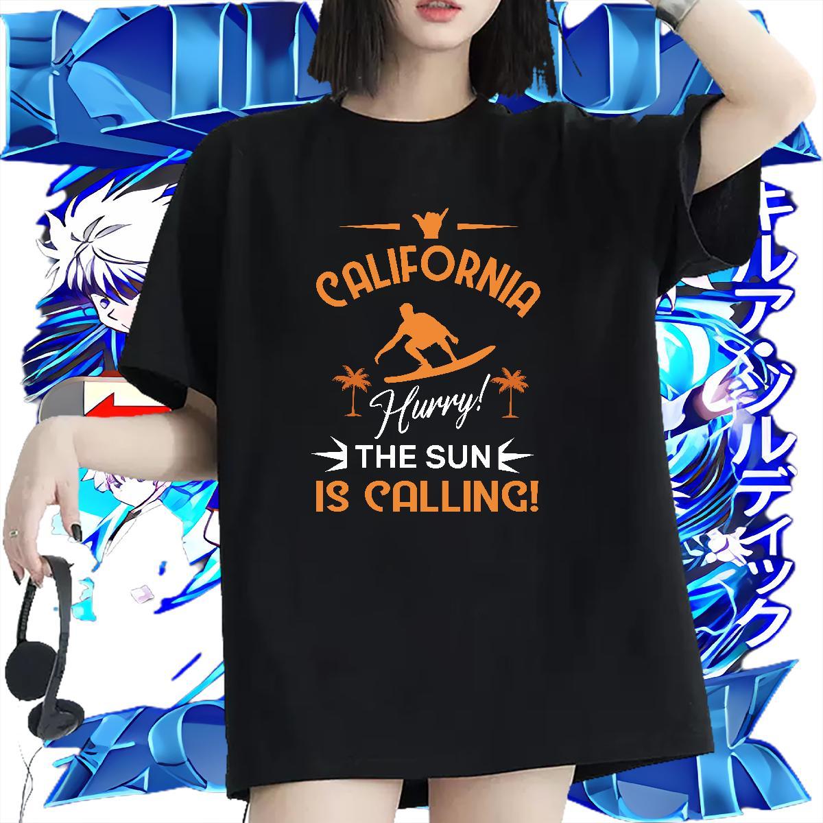 Factory Direct Couples T Shirts Street Casual Comfortable Wear Female 230g 100% Cotton wave Cartoon Anime T Shirts Women