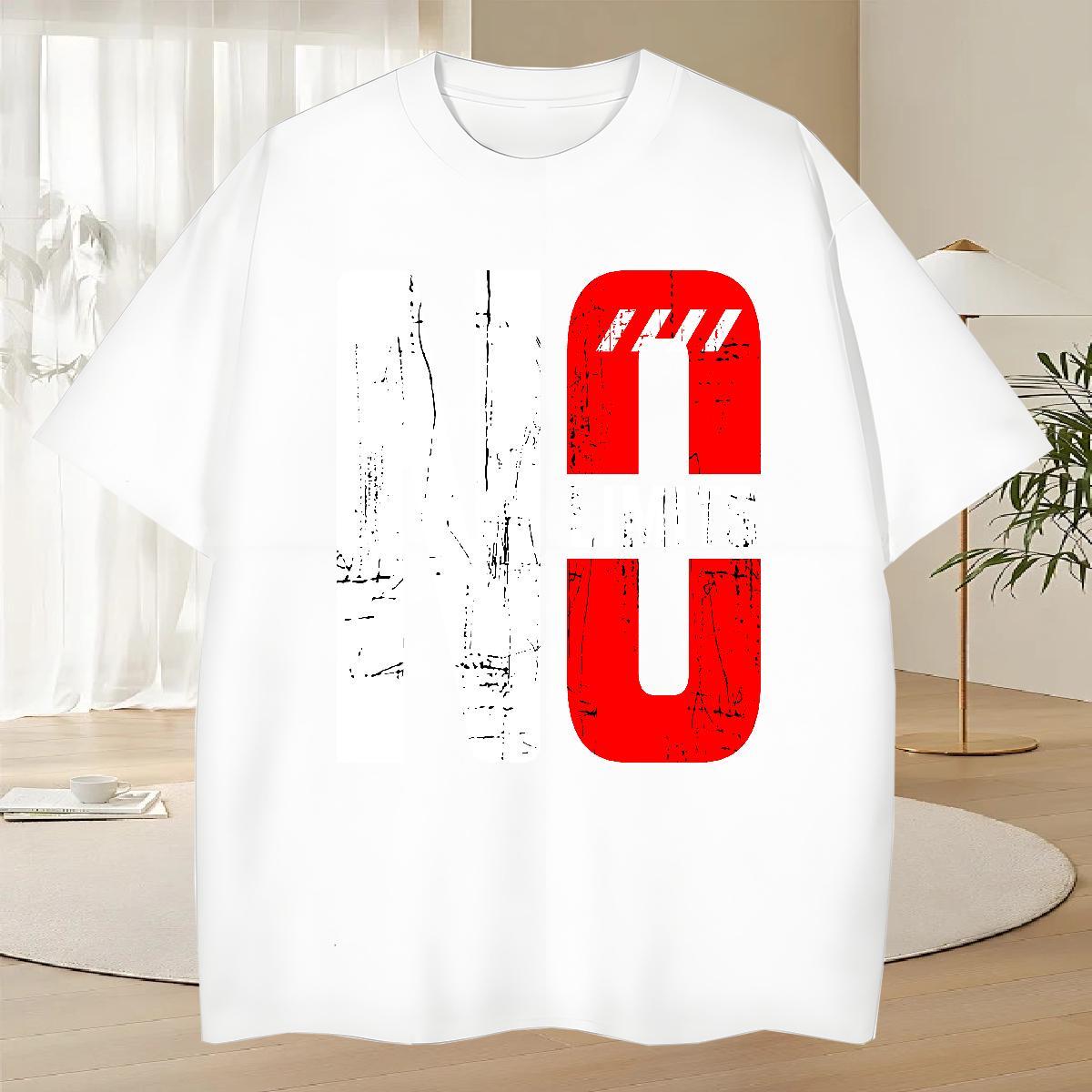 Comfortable Tshirts Summer Casual 230g Pure Cotton Custom Anime Breathable Short Sleeve letter T Shirts Men Classic Tees