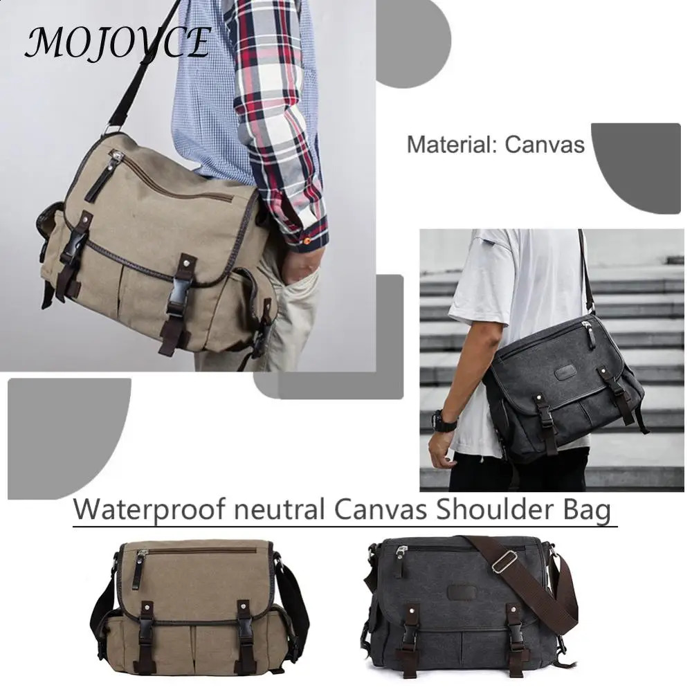 Unisex Laptop Shoulder Bag Large Capacity Messenger Handbags Multi Pockets 14 Inch Laptop Pouch Adjustable Strap for School Work 240819