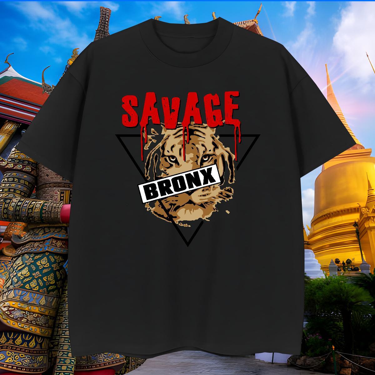 Comfortable T-Shirts for Men tiger Crew Neck Hip Hop Street Black Oversized 230g Pure Cotton Tshirts Brand Wear