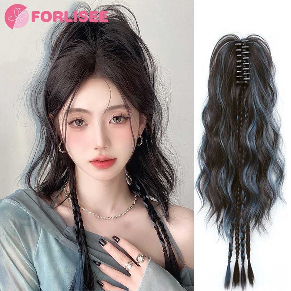 Home>Products>High Brightness Blue Ponytail>Boxer Braid Wig>Water Wave Tear Dopamine Half Braid Clip>Waterfall Braid W240817