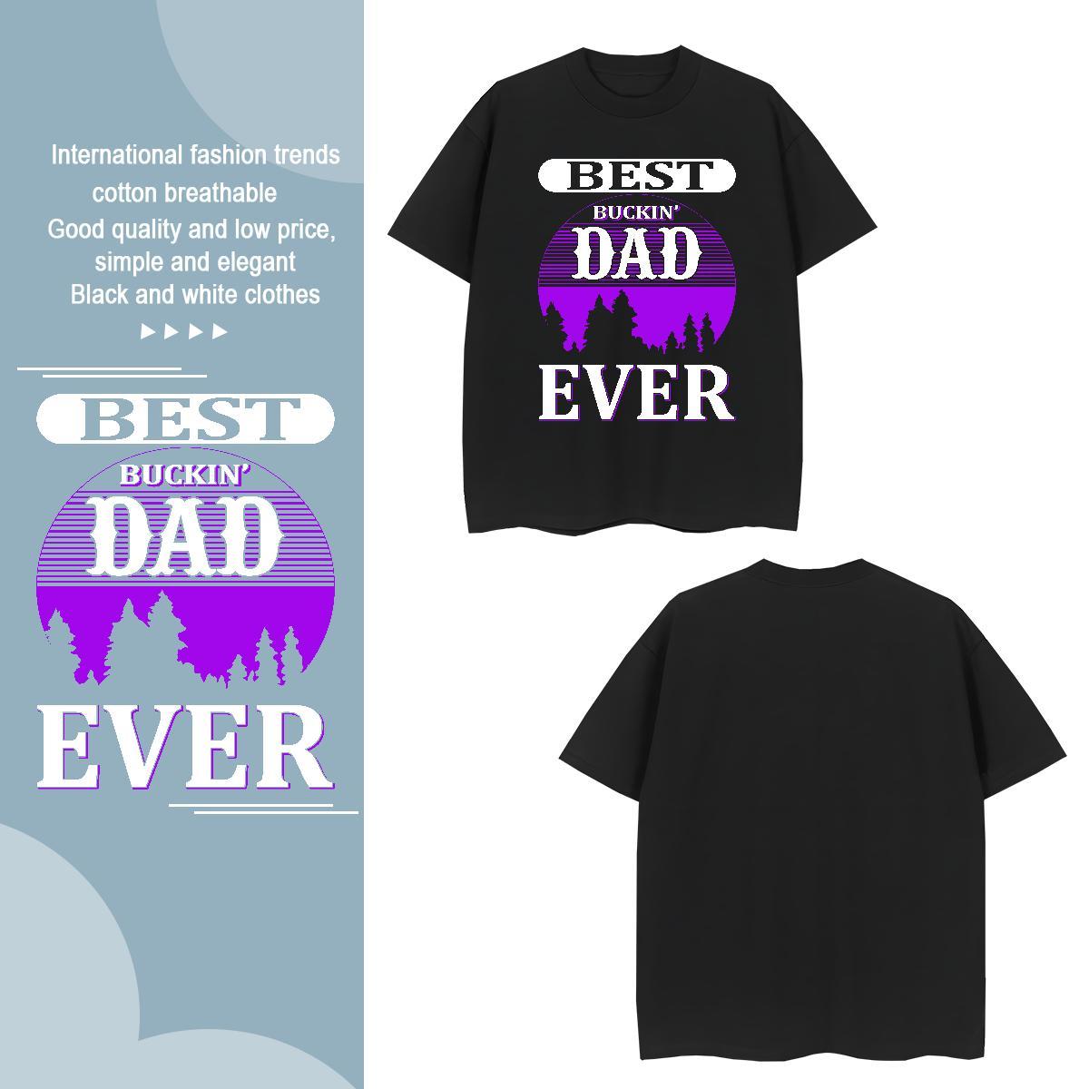 Classic DAD T shirt Street Casual Men Tops Tees 230g Cotton Fashion Design Crew Neck Custom Print Oversized Clothes
