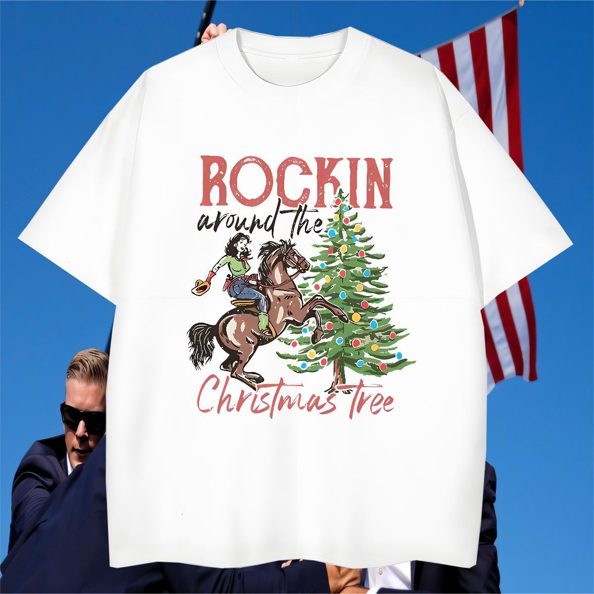 Designer Fashion Chrismas Couples T Shirts 100% Cotton 230g T-Shirts Asian Size Outdoor Breathable Crew Neck Loose Fit Tops Shirt