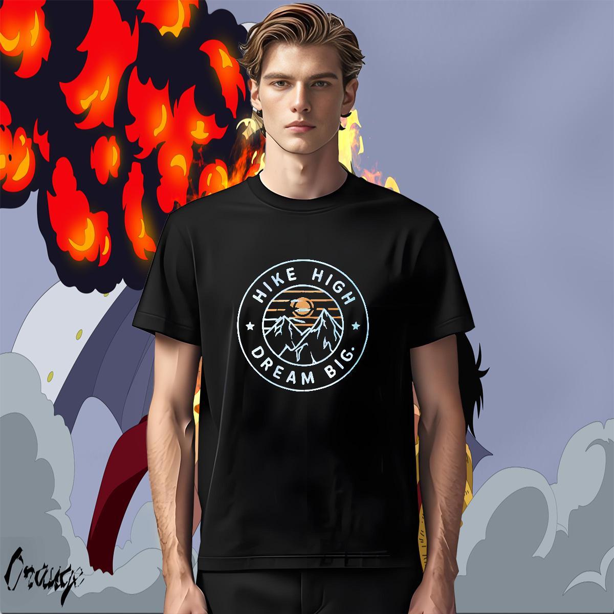 Brand Men Clothes T-Shirt High Street Hip Hop 230g 100% Cotton Customized O Neck Short Sleeves sun T Shirts Men Wholesale Tops Tees