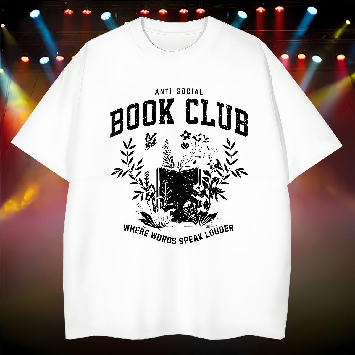 Men T Shirts 230g 100% Cotton book Beach Breathable Crew Neck Customized Print Men Clothes T-Shirt Wholesale Cool Wear