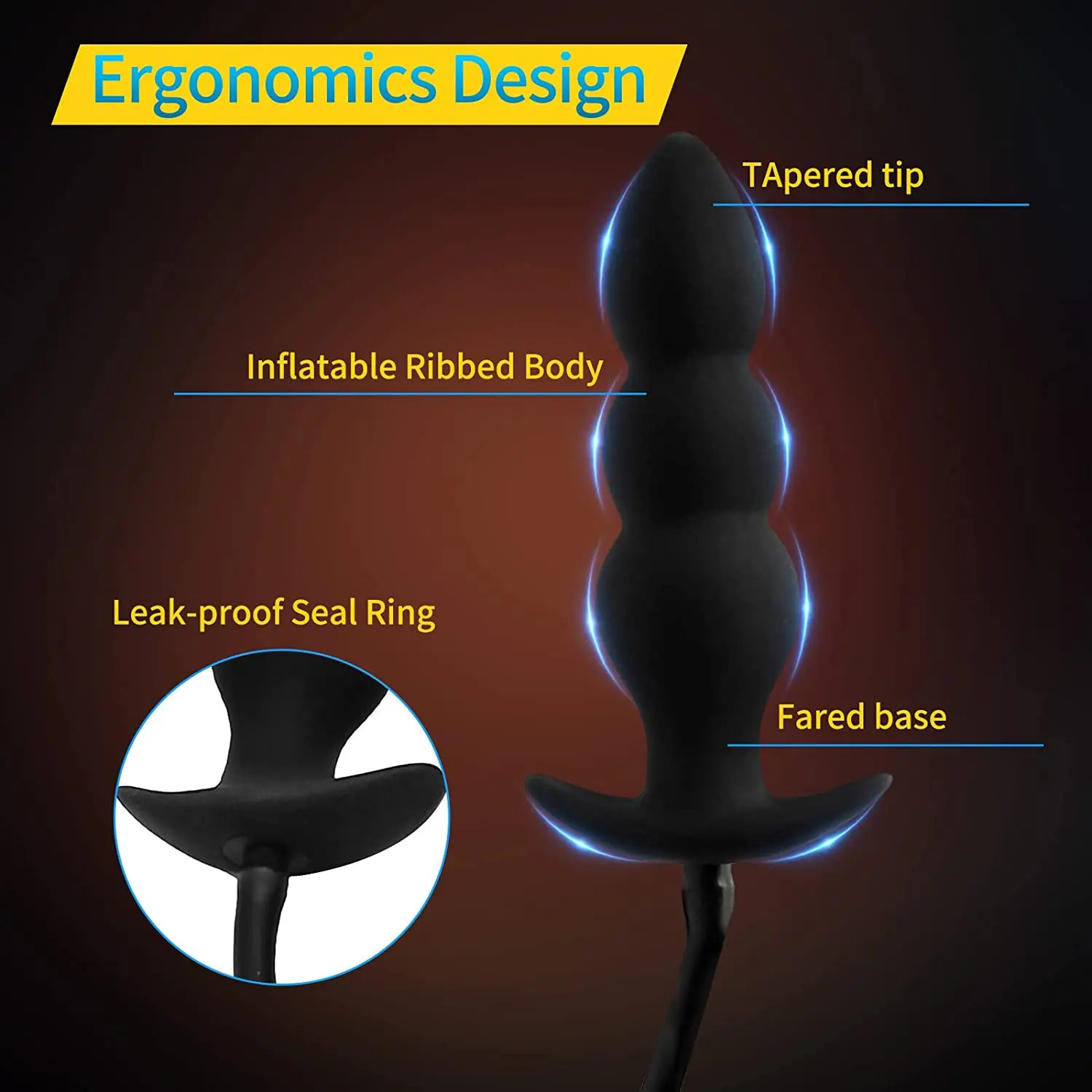 Adult G spot Expansion Stimulator Inflatable Anal Butt Plug Dilator Big Dildo Insertion Sex Toy Male Prostate Massager 240813
