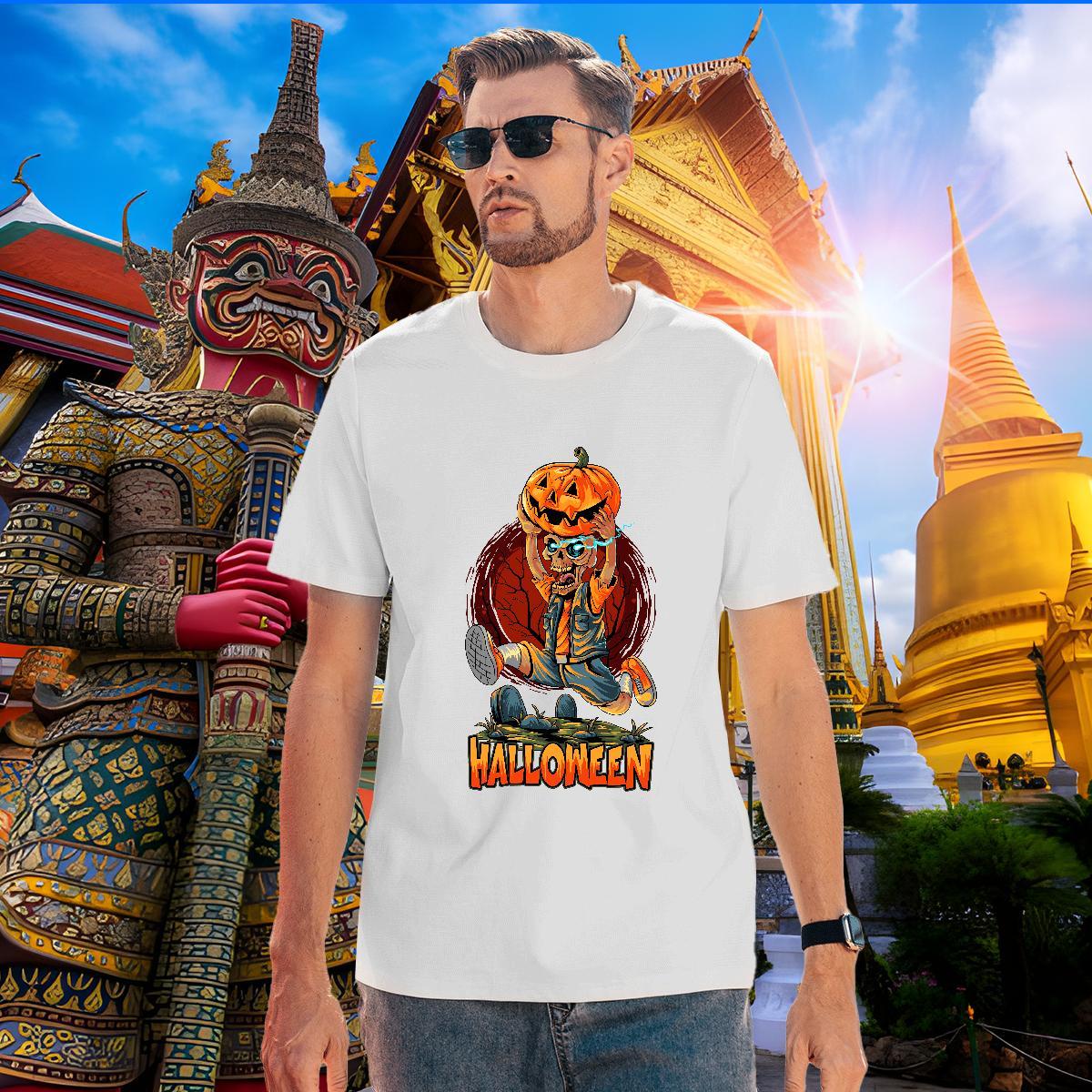 TOP Quality T shirt halloween Crew Neck Breathable Street wear Hip Hop DIY Logo Oversized 230g Cotton Tshirt for Man Woman DIY Customized Tees