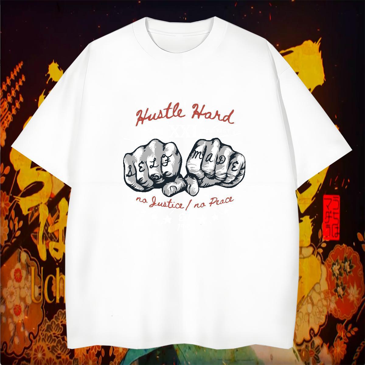 T Shirt For Man 230g Cotton hand- Home Outdoor Breathable Short Sleeve Asian Size Tshirts Classic Casual Free Shipping Tees Shirts