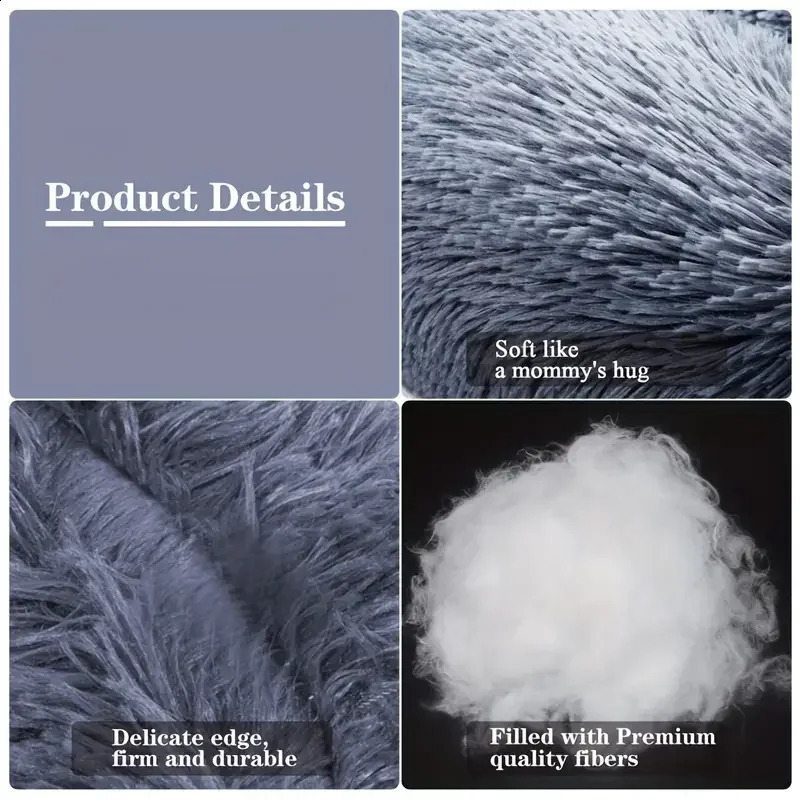 Pet dog bed comfortable donuts circular house ultra soft washable and cat mats warm sofa in winter 240819