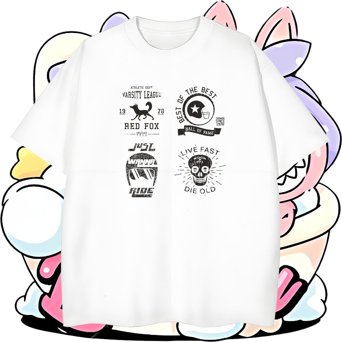 High Quality letter 230g Pure Cotton Men Tees Street Breathable Crew Neck T Shirts Men 2024 DIY Custom Printed Tops Tees