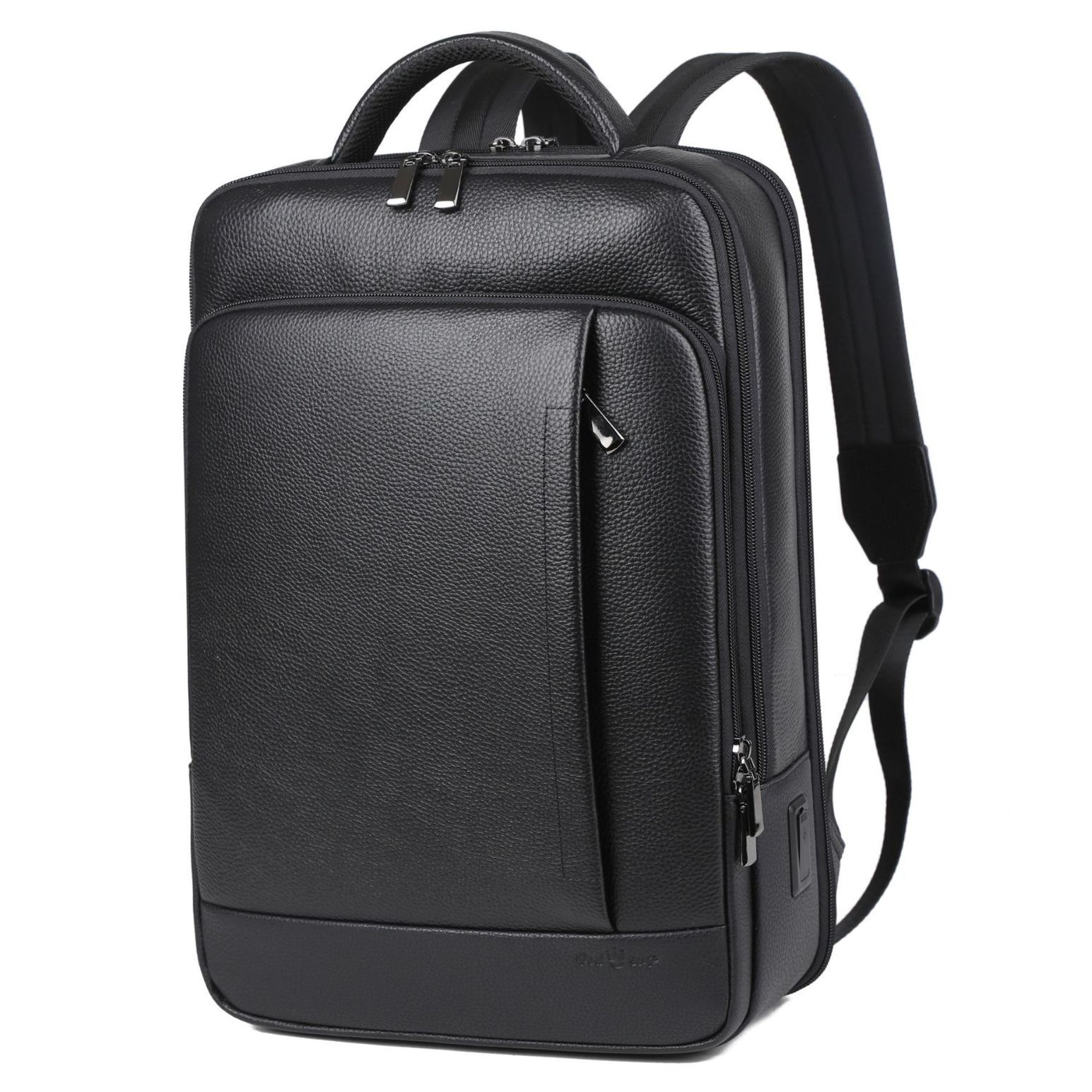 Genuine leather new men's business large capacity with cowhide top layer computer backpack