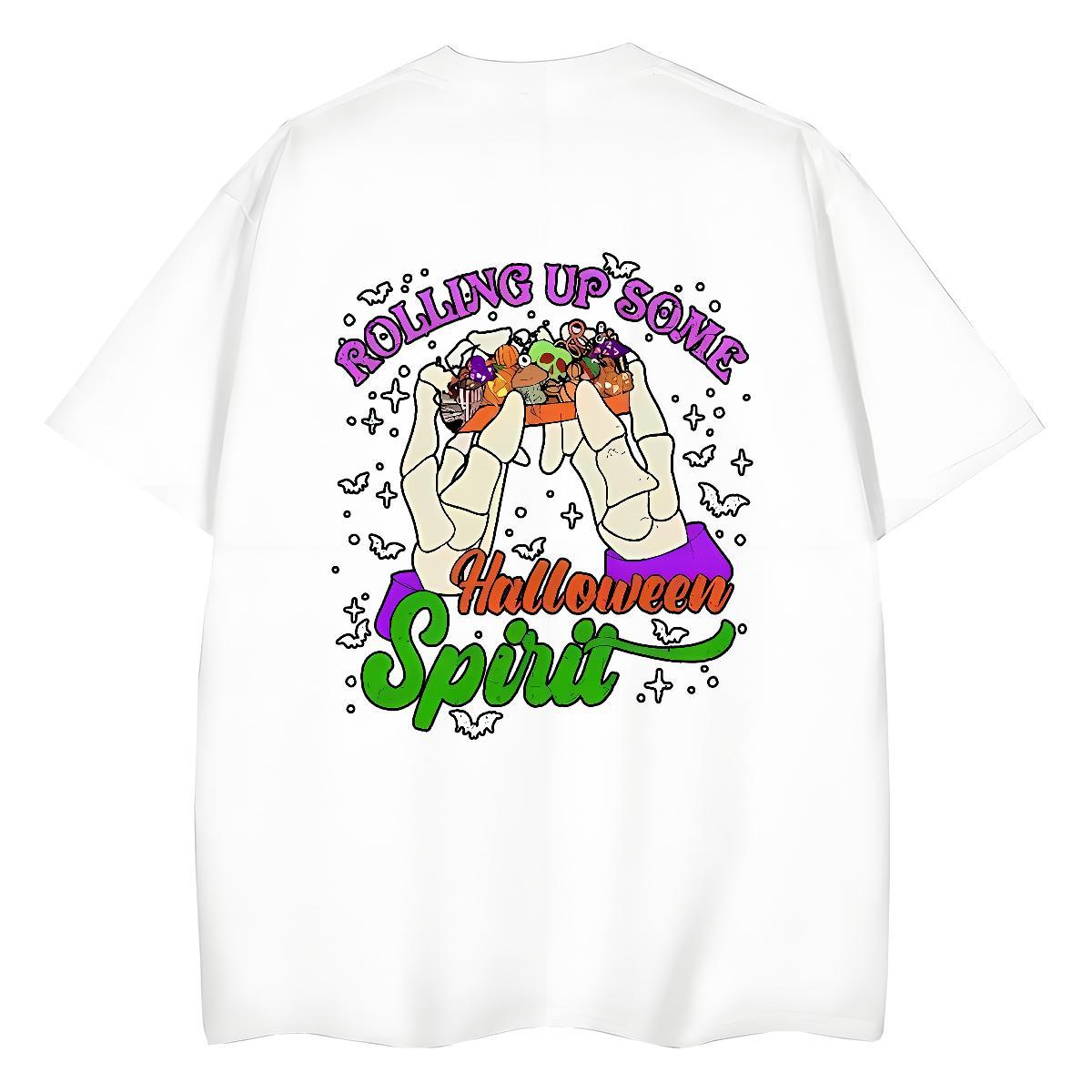 T-Shirts 230g Pure Cotton halloween Daily Wear Breathable Short Sleeve Custom Anime Men Tees Fashion Brand Top Tees