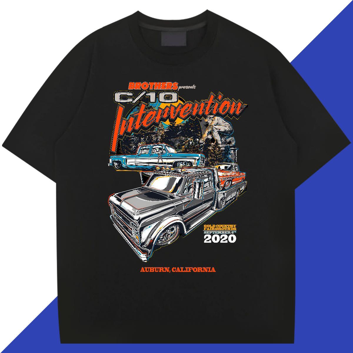 Cool Design car 100% Cotton 230g Mens Tshirts Summer Casual Short Sleeve Soft Men T Shirts 2024 New Custom Printing Tees