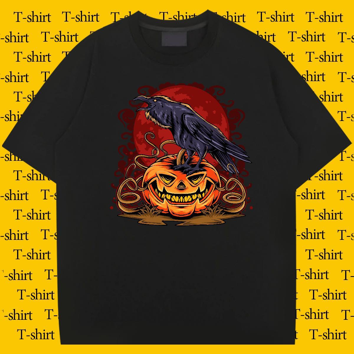 2024 pumpkin Men Tees 230g Cotton Men T Shirts Custom Printing Casual Short Sleeve O-Neck Brand Polos