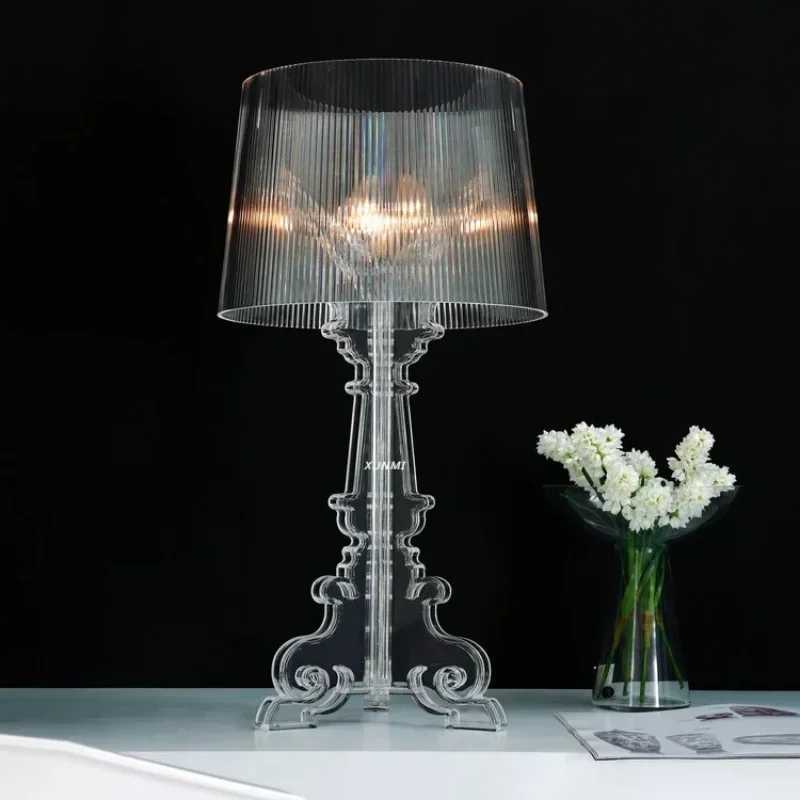 Transparent white Baroque ghost desk lamp bedroom simple modern creative personality internet red optical balcony desk lamp X241021