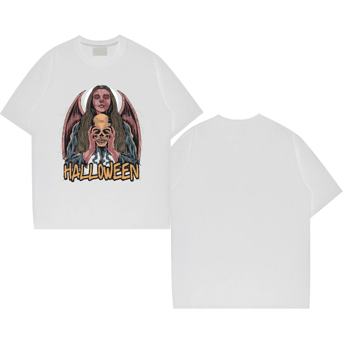 Brand T Shirt For Man skull Breathable Soft Hip Hop Street DIY Printed 230g Cotton Tshirts Fashion New Tops Tees