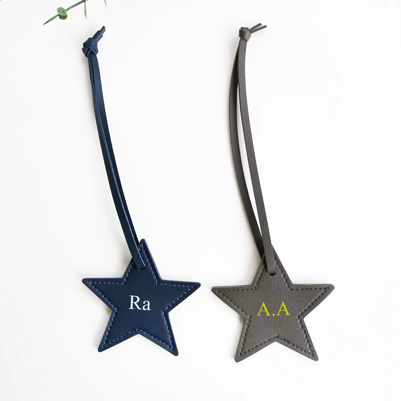 Free customized fivestar leather bag pendant star 240820