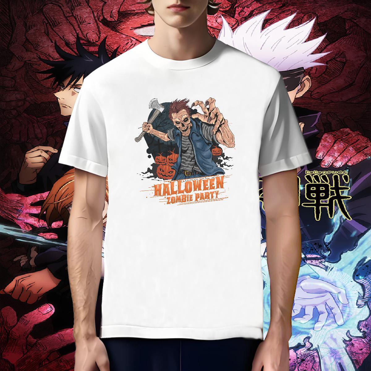 Cool Design T-Shirts for Men zombie Pure Cotton Sports Casual Custom Print Oversized 100% Cotton 230g Men Tees New Tshirts