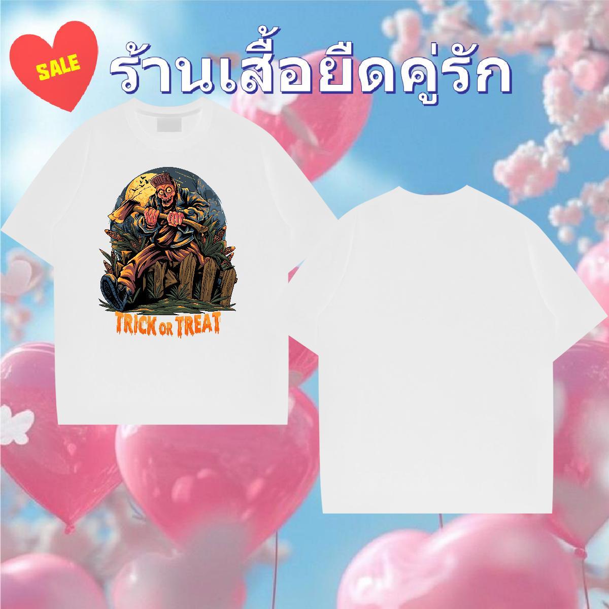 Brand Tshirts halloween Spring Summer 230g Pure Cotton Tees Shirts Breathable Short Sleeve TOP Quality Men T Shirts Cartoon Print