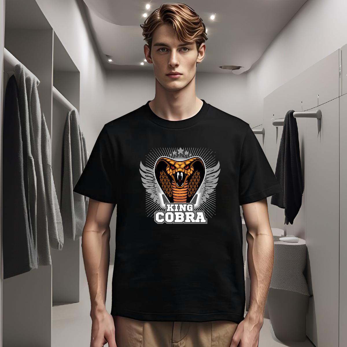 Man T Shirts 230g Cotton cobra Outdoor O-Neck Short Sleeve DIY Logo Oversized Men Tshirts Fashion Designer High Quality Tees Shirts